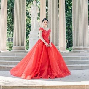 Elegant Red Gown